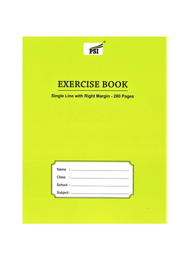 Psi - Single Line Right Margin Notebook, 200 Pages Multicolour - Image 1