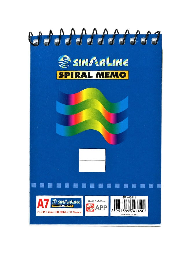 SINARLINE A7 Top Spiral Legal Pad Multicolour - Image 1
