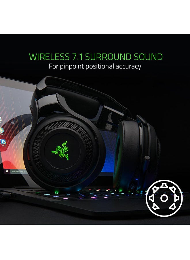 ريزر سماعة رأس لاسلكية مان أو وور بتصميم يغطي الأذن أسود - Image 3