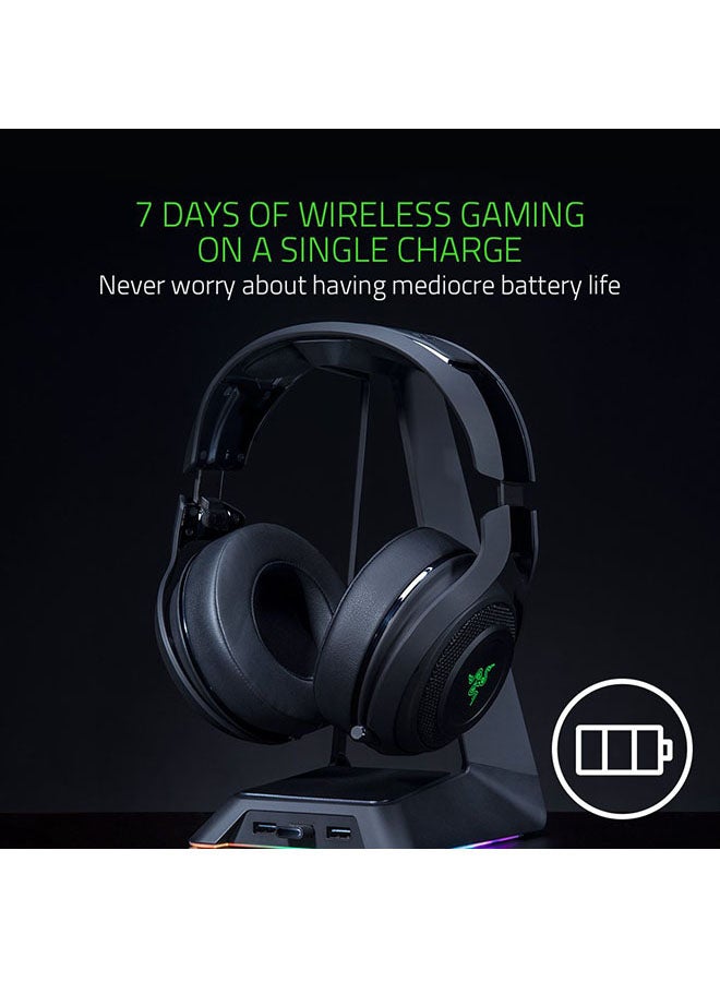 ريزر سماعة رأس لاسلكية مان أو وور بتصميم يغطي الأذن أسود - Image 4