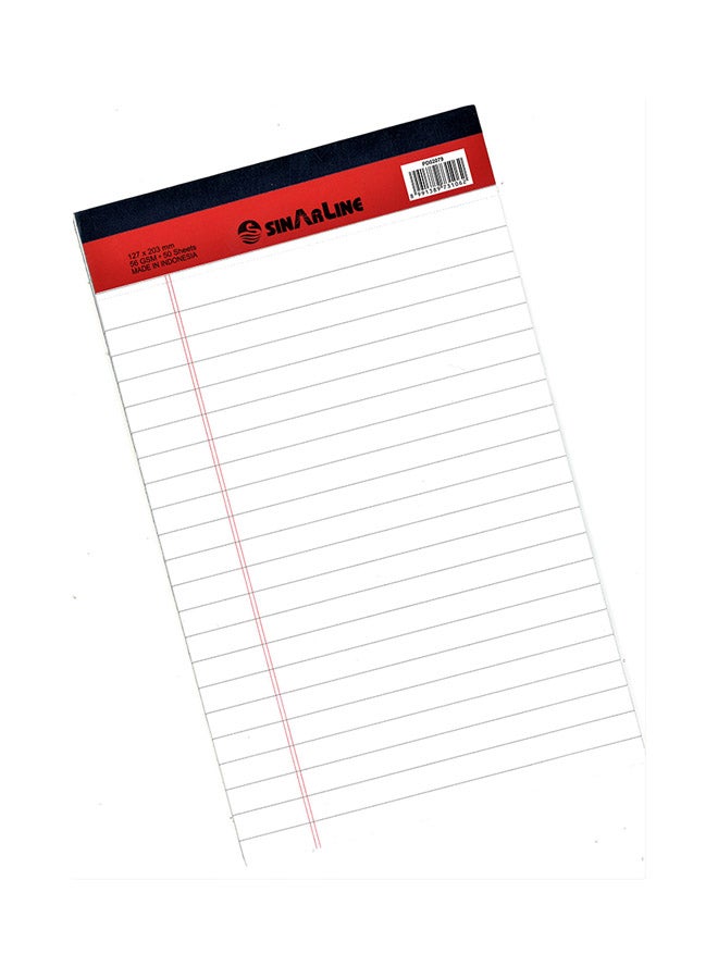 SINARLINE A5 Writing Pad, 50 Pages White - Image 2