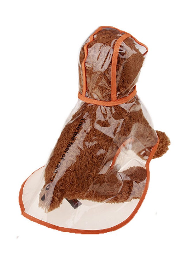 Generic Raincoat Windproof Cloth Attire Clear/Orange L  - Image 3