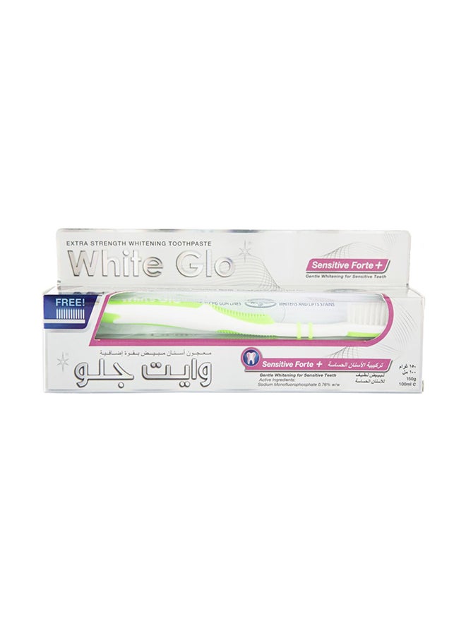 White Glo - Sensitive Forte Whitening Toothpaste 100ml - Image 1