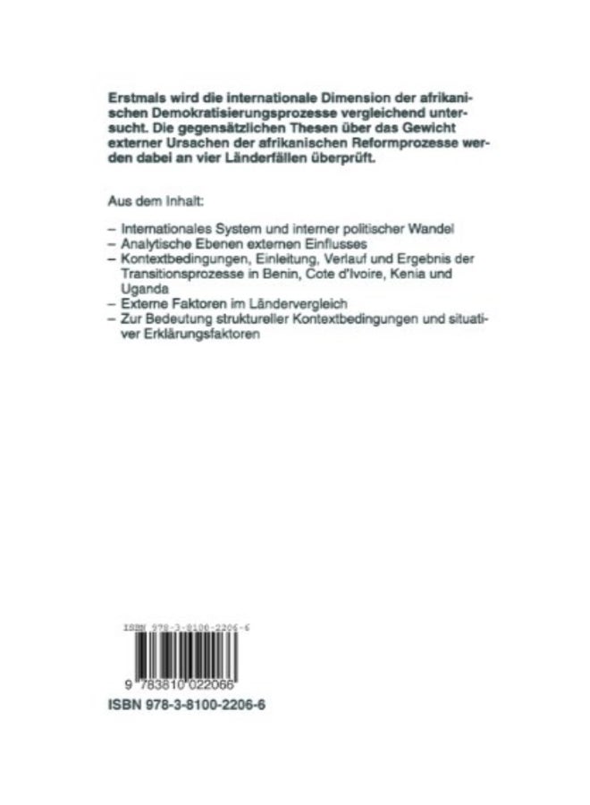 Externe Faktoren Im Demokratisierungsproze Paperback German by Christof Hartmann