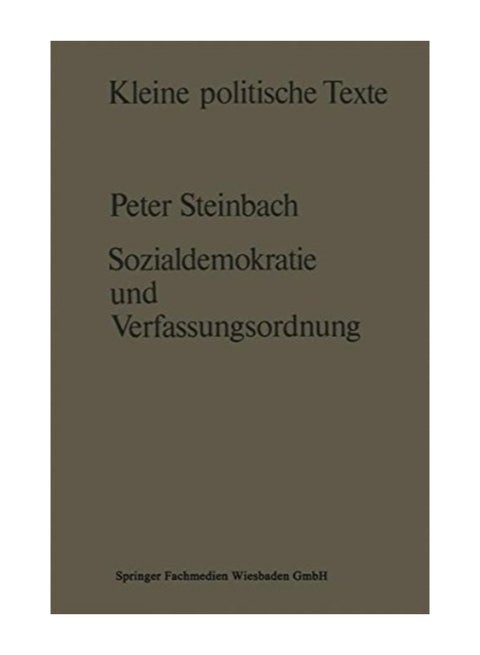 Sozialdemokratie Und Verfassungsverst ndnis paperback german