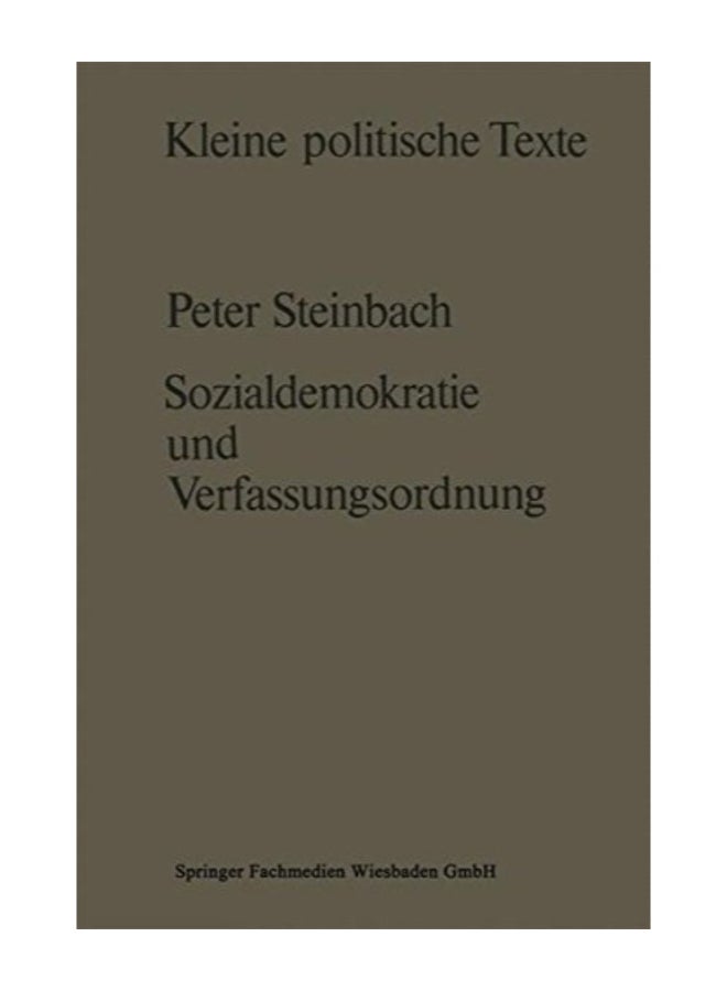 null - Sozialdemokratie Und Verfassungsverst ndnis paperback german - Image 1