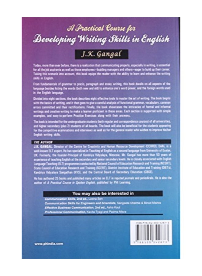A Practical Course For Developing Writing Skills In English Paperback English by J.K Gangal - 2011  - Image 2