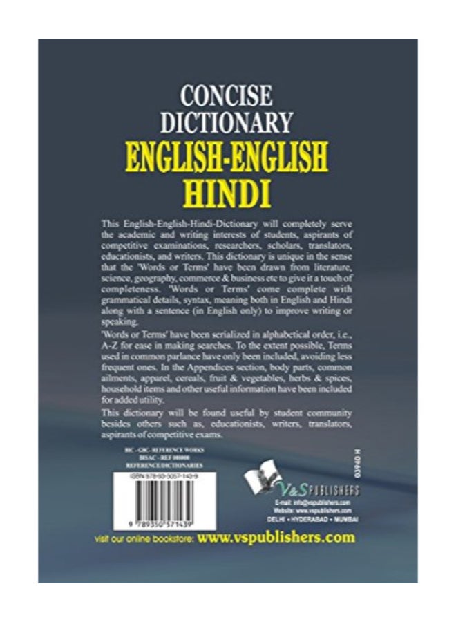 Concise Dictionary English-English Hindi Dictionary hardcover english  - Image 2