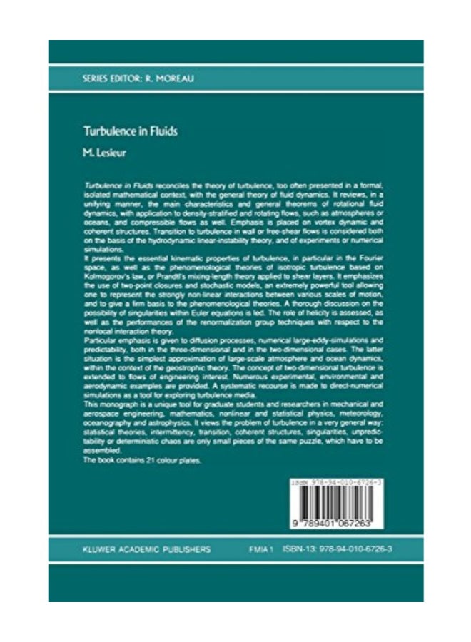 Turbulence In Fluids: Stochastic And Numerical Modelling (Fluid Mechanics And Its Applications) paperback english - Image 2
