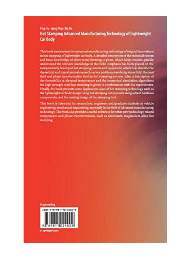 Hot Stamping Advanced Manufacturing Technology Of Lightweight Car Body hardcover english  - Image 2