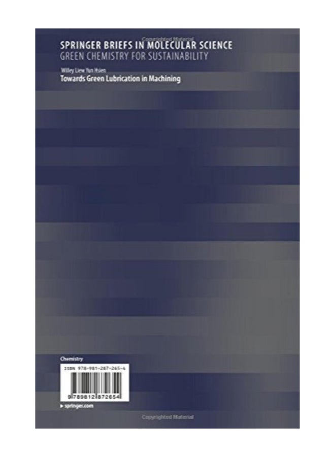 Towards Green Lubrication In Machining (Springerbriefs In Green Chemistry For Sustainability) paperback english  - Image 2