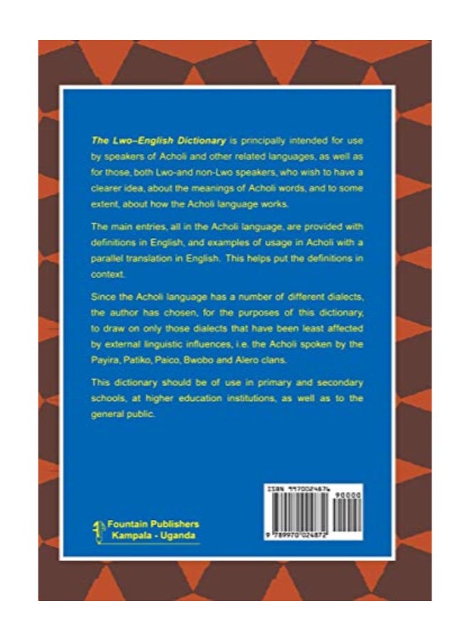 Lwo English Dictionary paperback english - Image 2