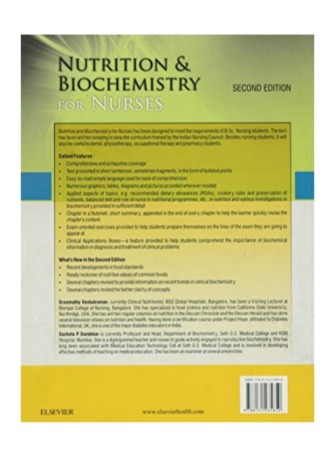 Nutrition And Biochemistry For Nurses paperback english