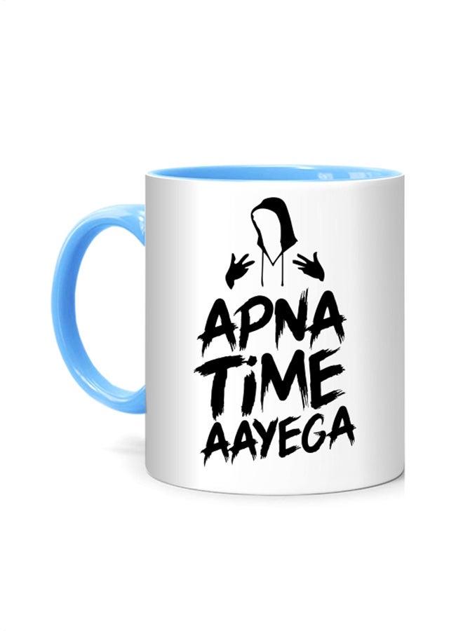 Apna Time Ayeega Gullyboy Printed Mug White/Blue