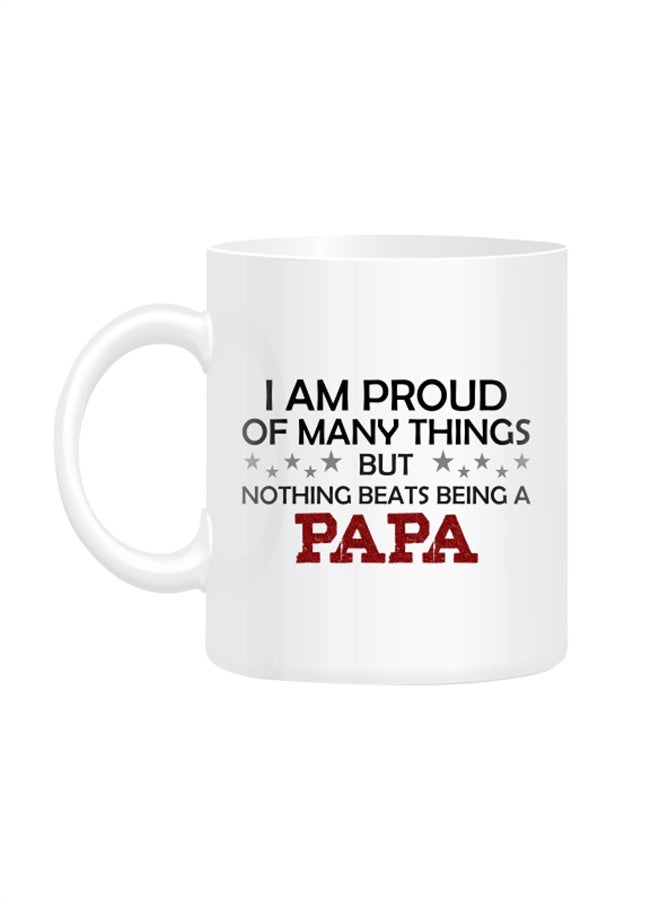 Best Papa Quote Printed Mug White