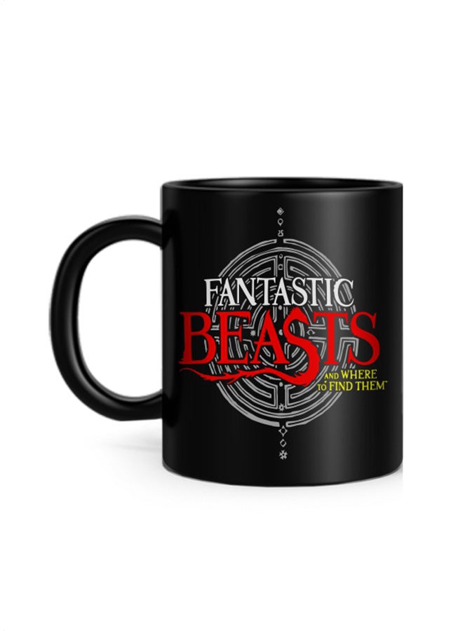Fantastic Beasts Design Printed Mug Black