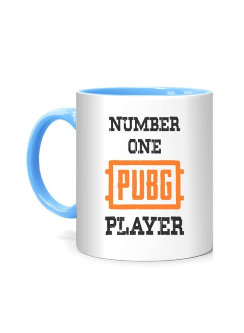PUBG No. 1 Player Printed Mug White/Blue
