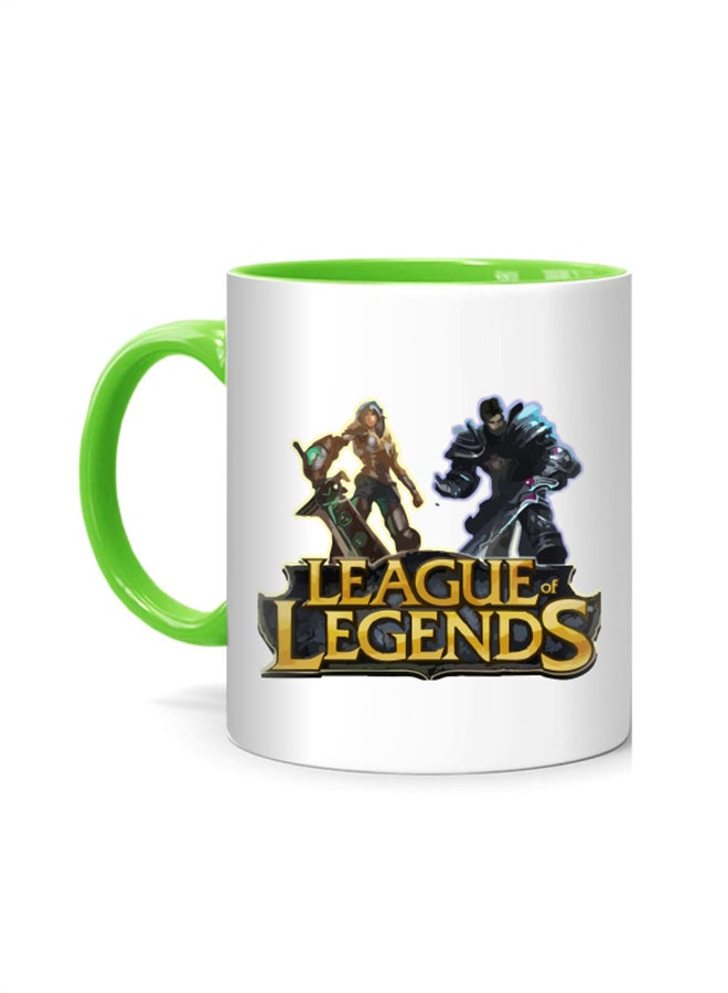 League of Legends Action Design Printed Mug White/Green 10cm