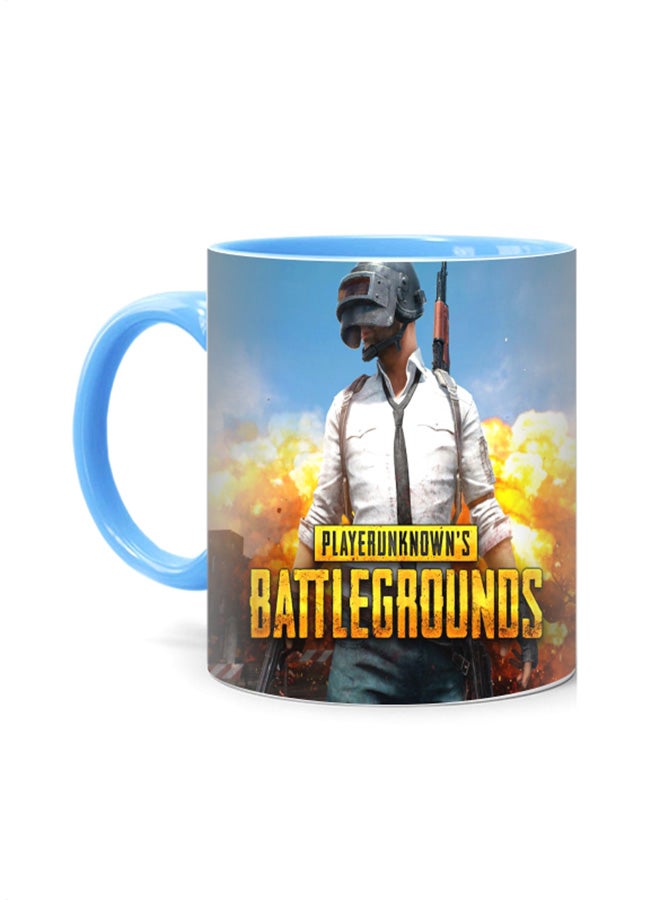 Fm Styles - Pubg Fans Design Printed Mug White/Blue 10cm - Image 1