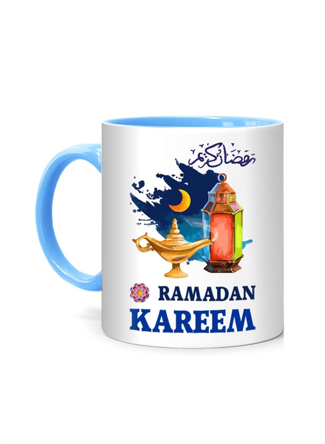 Ramadan Kareem Colorful Design Printed Mug White/Blue