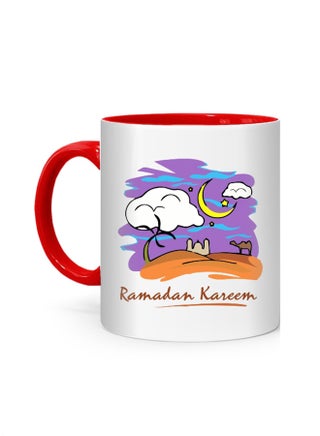 Ramadan Kareem Paint Design Printed Mug White/Red - v1551264581/N21700144A_1