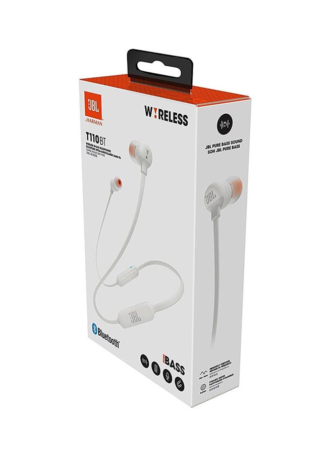 JBL - T110Bt Wireless Bluetooth In-Ear Headphone Headset White - Image 1