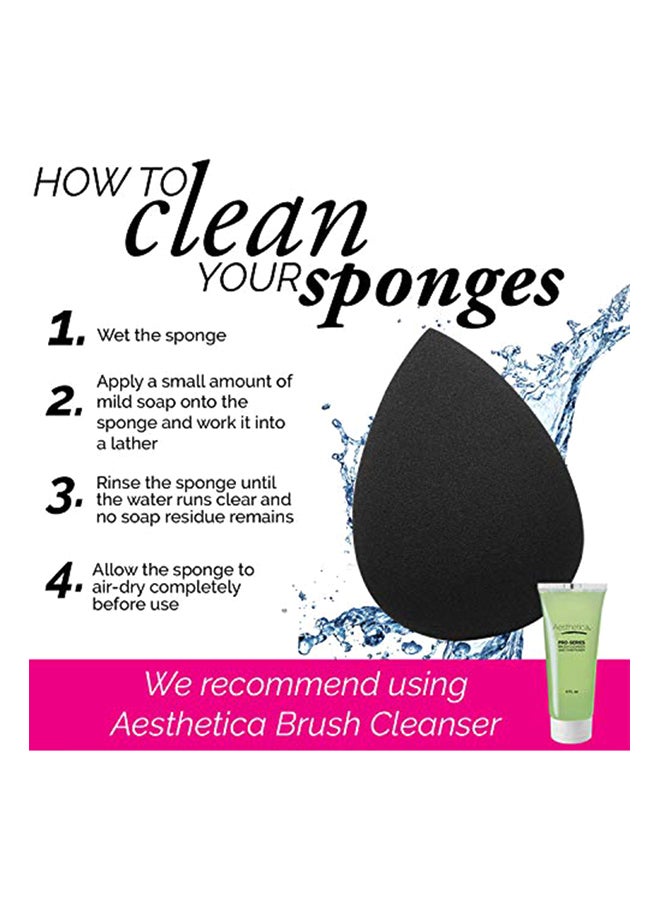 Aesthetica Cosmetics Beauty Sponge Blender Black - Image 5
