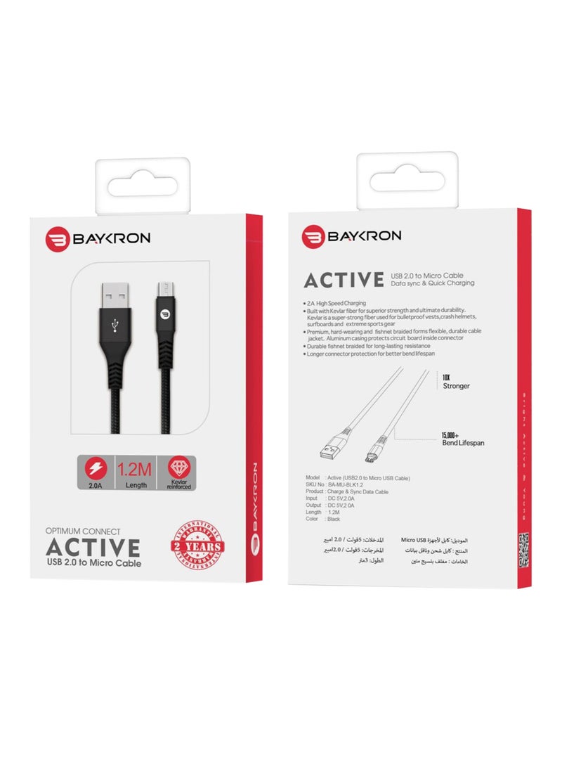 Baykron - Micro USB Cable Black - Image 1