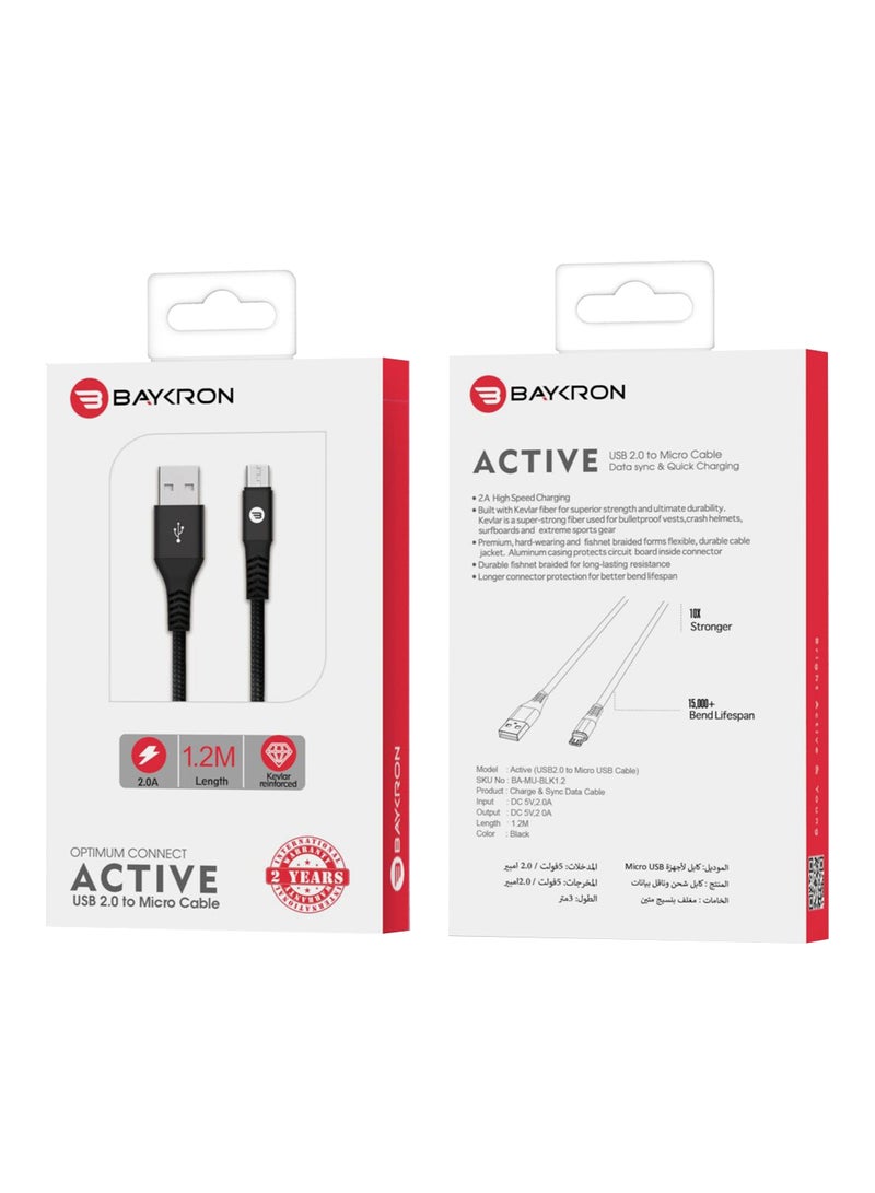 Baykron - Micro USB Cable Black - Image 1