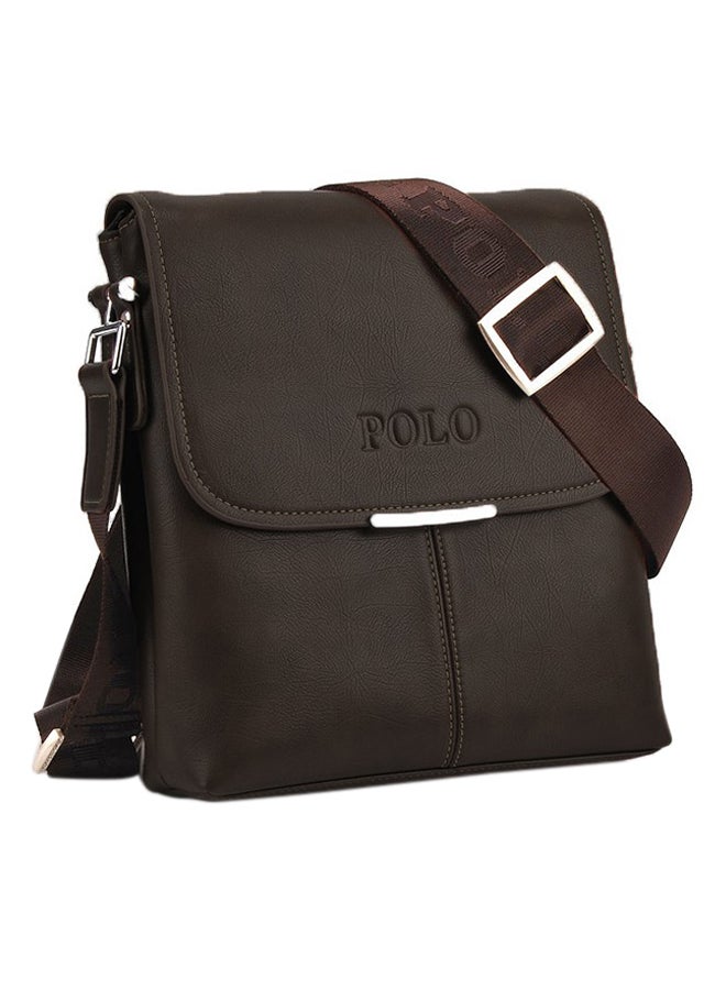 Generic Vintage PU Leather Flap Messenger Bag Brown  - Image 1