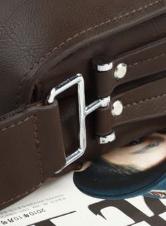 Generic Vintage PU Leather Flap Messenger Bag Brown  - Image 3