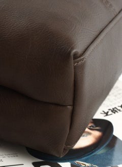 Generic Vintage PU Leather Flap Messenger Bag Brown  - Image 2
