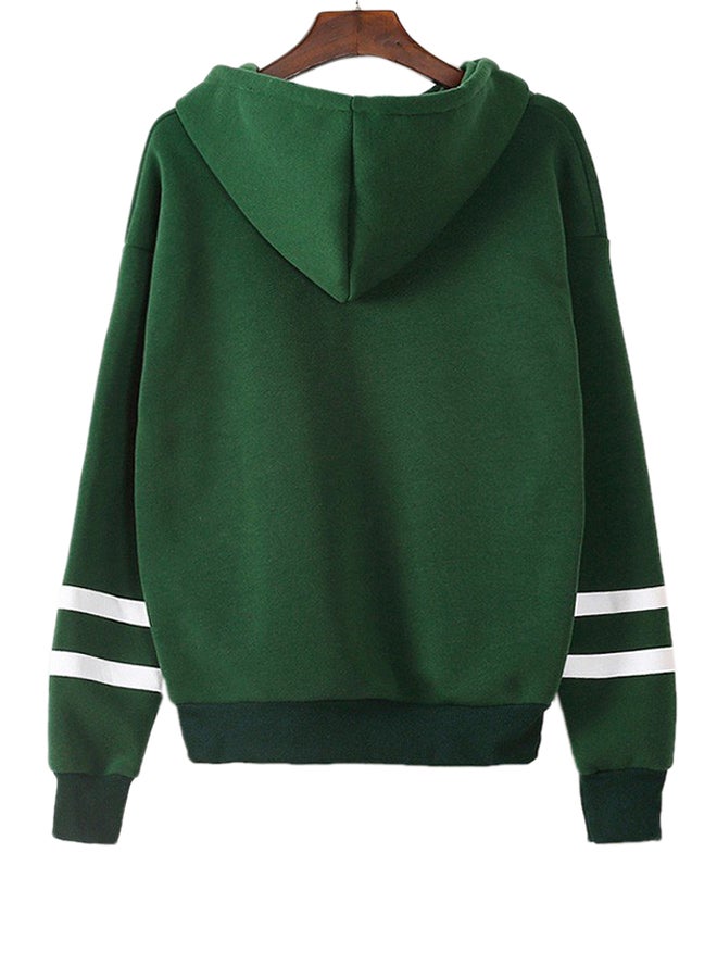 Long Sleeves Hoodie Green - Image 2