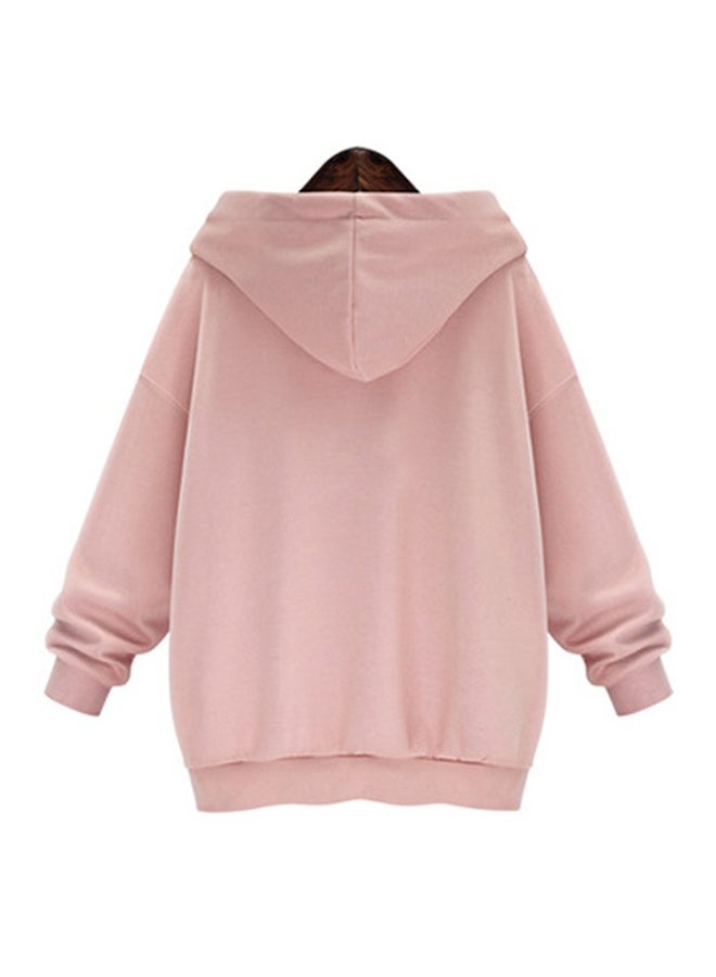 Long Sleeves Hoodie Pink - Image 2