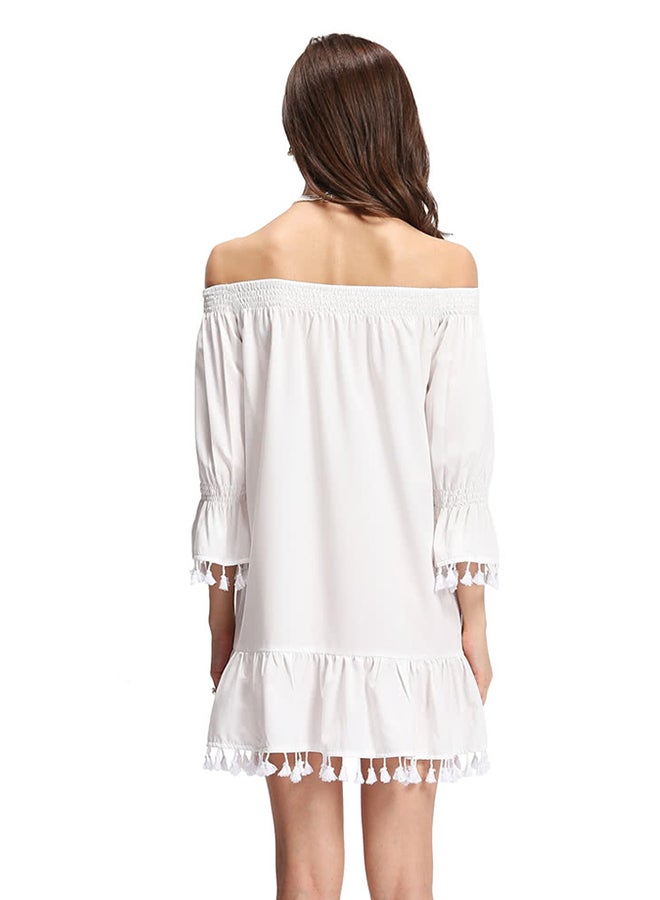 ANSELF Off Shoulder Mini Dress White  - Image 2