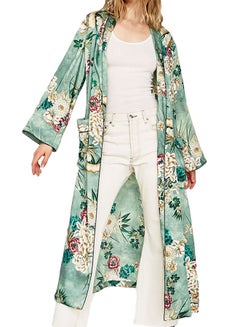 Floral Printed Kimono Green