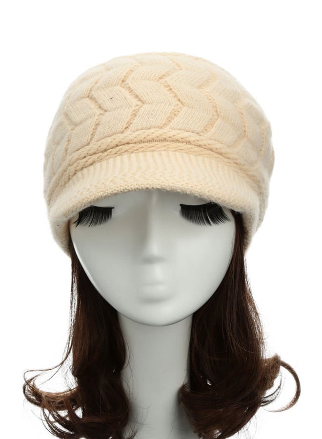 Kintted Beanie Beige  - Image 1