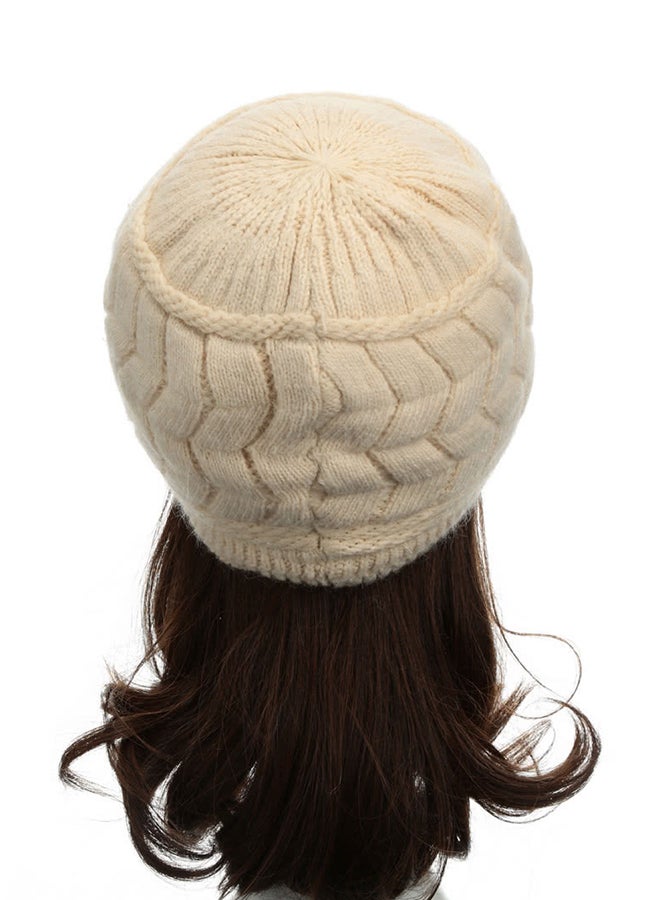 Kintted Beanie Beige  - Image 2