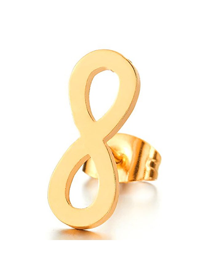 COOLSTEELANDBEYOND Stainless Steel Friendship Infinity Love Number 8 Stud Earrings  - Image 2