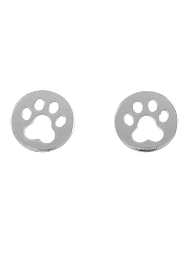 Sterling Silver Cat Paw Stud Earrings