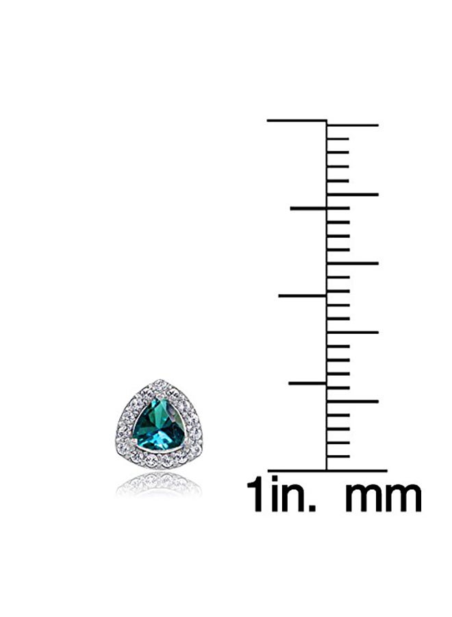 آيس جيمس أقراط كبس من الفضة الإسترليني عيار 925 مرصعة بحجر ياقوت 0.986 قيراط - Image 3