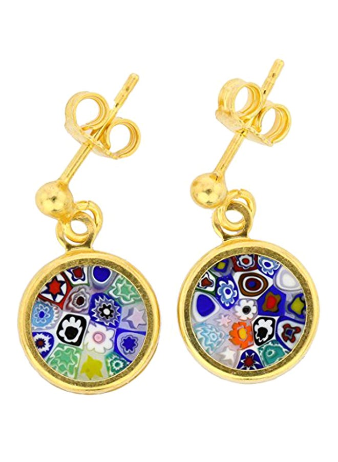 GlassOfVenice Sterling Silver Murano Glass Millefiori Earrings - Image 1