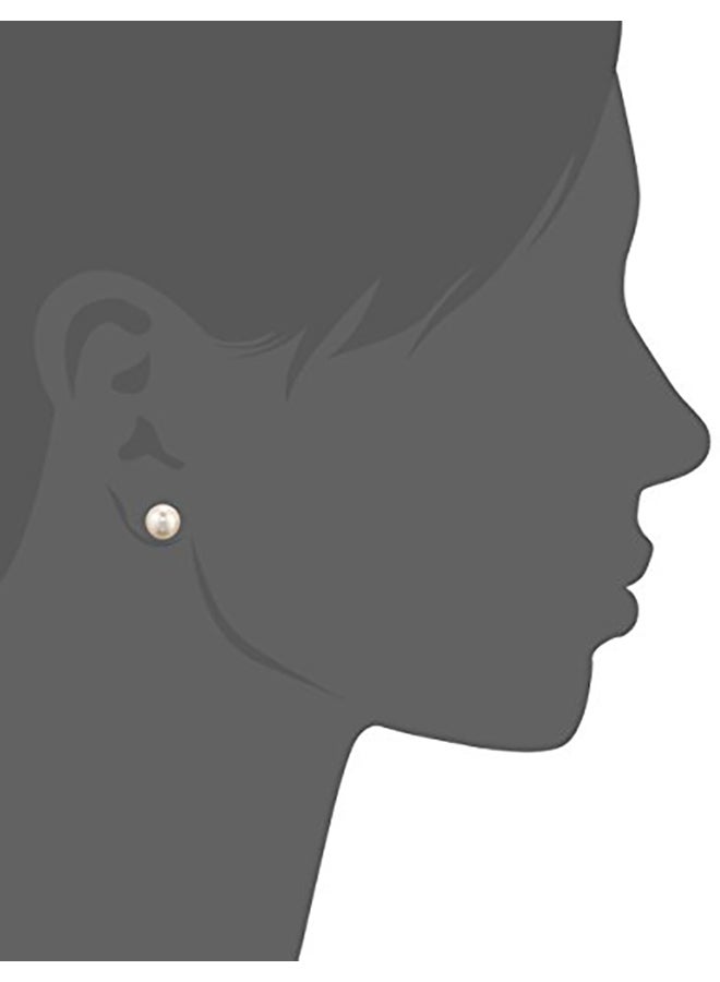 1928 Jewelry Pearl Stud Earrings - Image 2