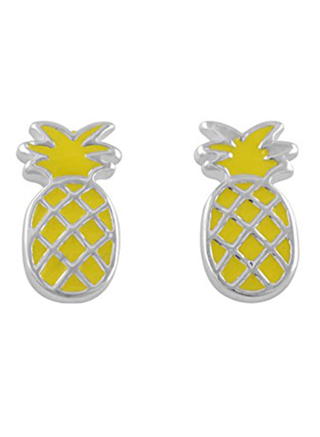 Sterling Silver Pineapple Stud Earrings
