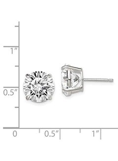 Sonia Jewels 925 Sterling Silver Cubic Zirconia Round Stud Earrings  - Image 2