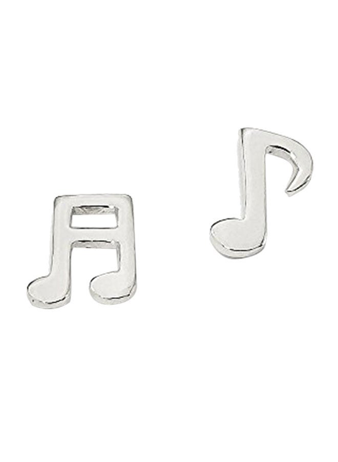 FB Jewels Sterling Silver Music Nodes Stud Earrings - Image 1