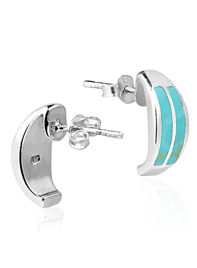 ايرافيدا أقراط بريمة باللون الفيروزي من الفضة الاسترليني عيار 925 - Image 3