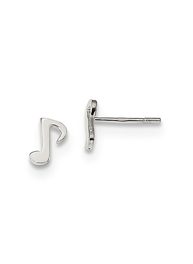 FB Jewels Sterling Silver Music Nodes Stud Earrings - Image 3