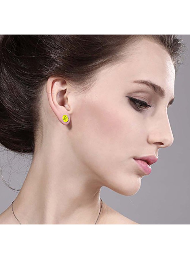 GEM STONE KING 925 Sterling Silver Topaz Stud Earrings - Image 3