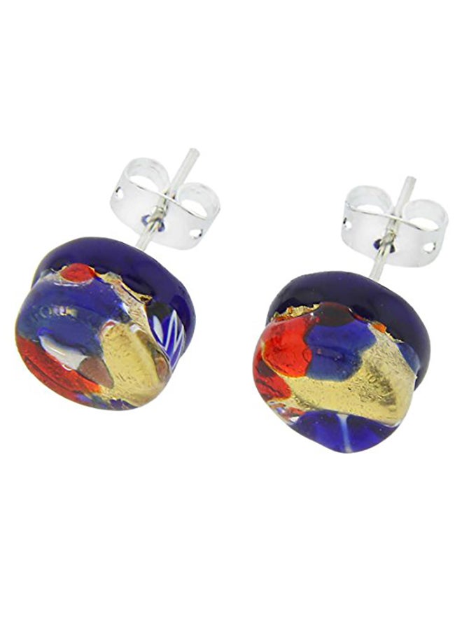 GlassOfVenice Murano Glass Reflections Stud Earrings - Image 2